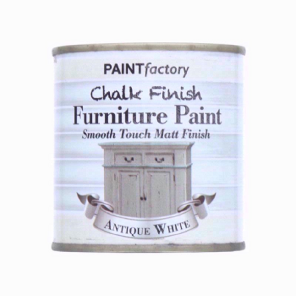 Chalk Finish Antique White Tin Paint  - 250ml