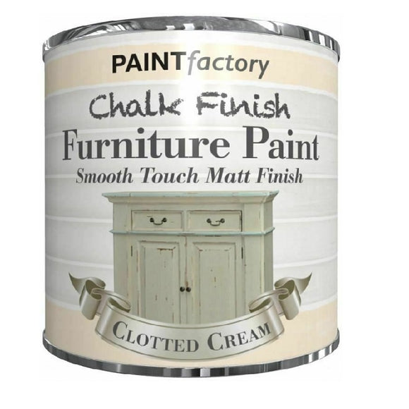 Chalk Finish Clotted Cream Tin Paint - 250m
