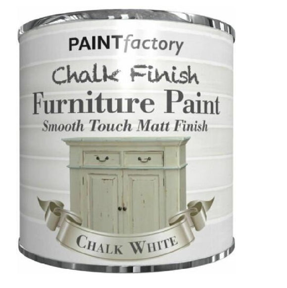 Chalk Finish Chalk White Tin Paint - 250ml