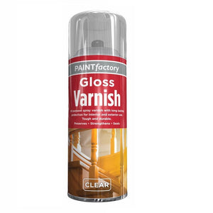 Clear Gloss Varnish Spray Paint - 400ml