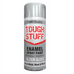 Tough Stuff Enamel Silver Gloss Spray Paint - 400ml