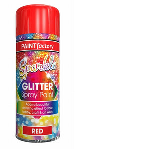 Paint Factory Red Glitter Spray Paint 200ml