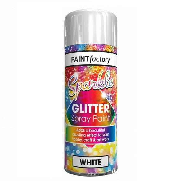 Paint Factory White Glitter Spray Paint 200ml
