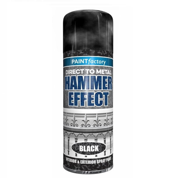 Paint Factory Hammer Effect Black Spray Paint 400ml