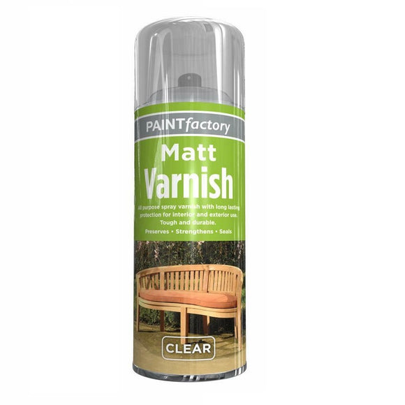 Clear Matt Varnish Spray Paint - 400ml