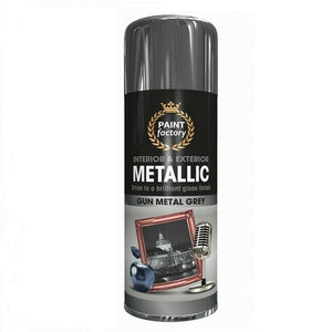 Paint Factory Metallic Gun Metal Grey Spray Paint 400ml