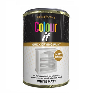 Paint Factory Matt White Tin Paint - 300ml