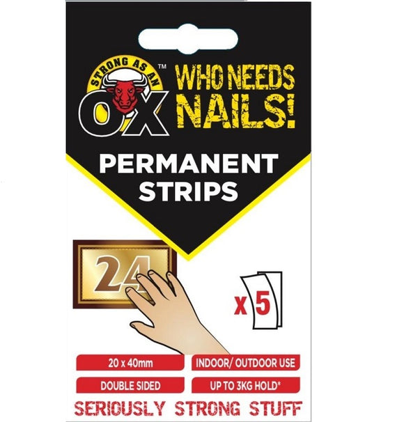OX Who Needs Nails Permanent Strips 24x5