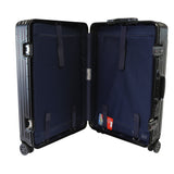 Rock Aluminium Travel Suitcase (24 Inch Black)