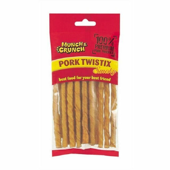 Munch Crunch Smoked Porkhide Twist Sticks