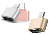 Aluminium USB 2.0/Micro USB Adaptor/Connector (Gold)