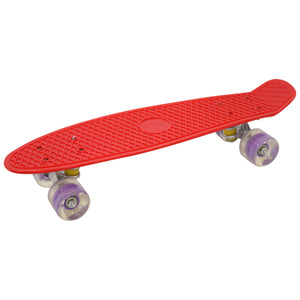Skateboard Cruiser 22" LED Wheels (Dark Red)