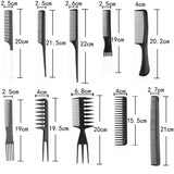 10 Piece Hair Styling Comb Kit