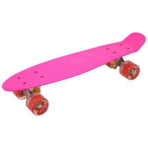 Skateboard Cruiser 22" LED Wheels (Pink)