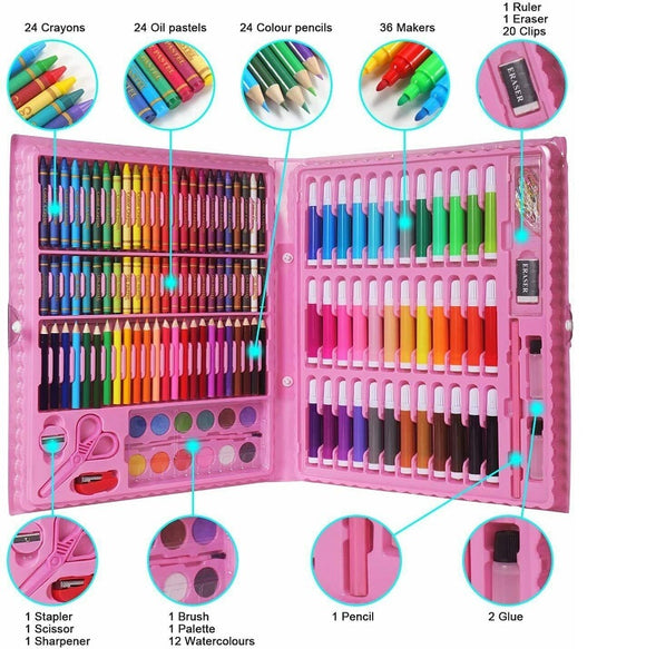 Multi Colour Pencil Set Box (150pcs) PINK