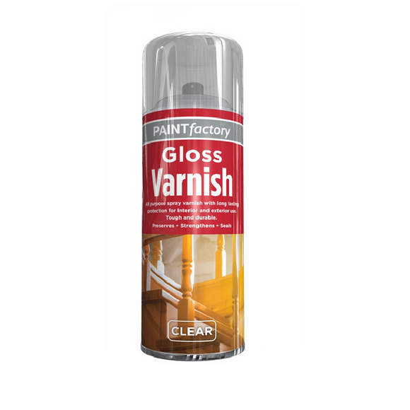 Clear Gloss Varnish Spray Paint - 250ml