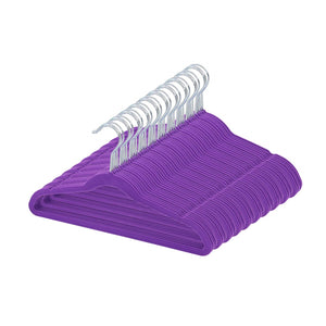 20pcs Velvet Hangers (Purple)
